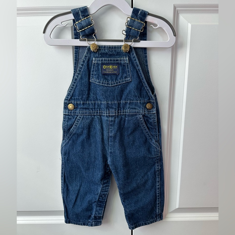 OSHKOSH B’GOSH Vintage Vestbak Blue Jean Overalls (Size 6-9 Months)